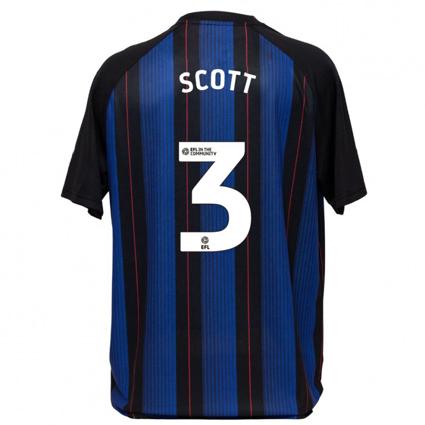 Danxen Dames Ethan Scott #3 Blauw Zwart Uitshirt Uittenue 2025/26 T-Shirt België