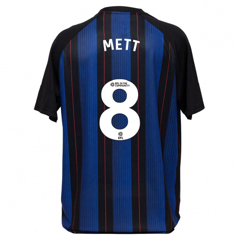 Danxen Dames Jessica Mett #8 Blauw Zwart Uitshirt Uittenue 2025/26 T-Shirt België