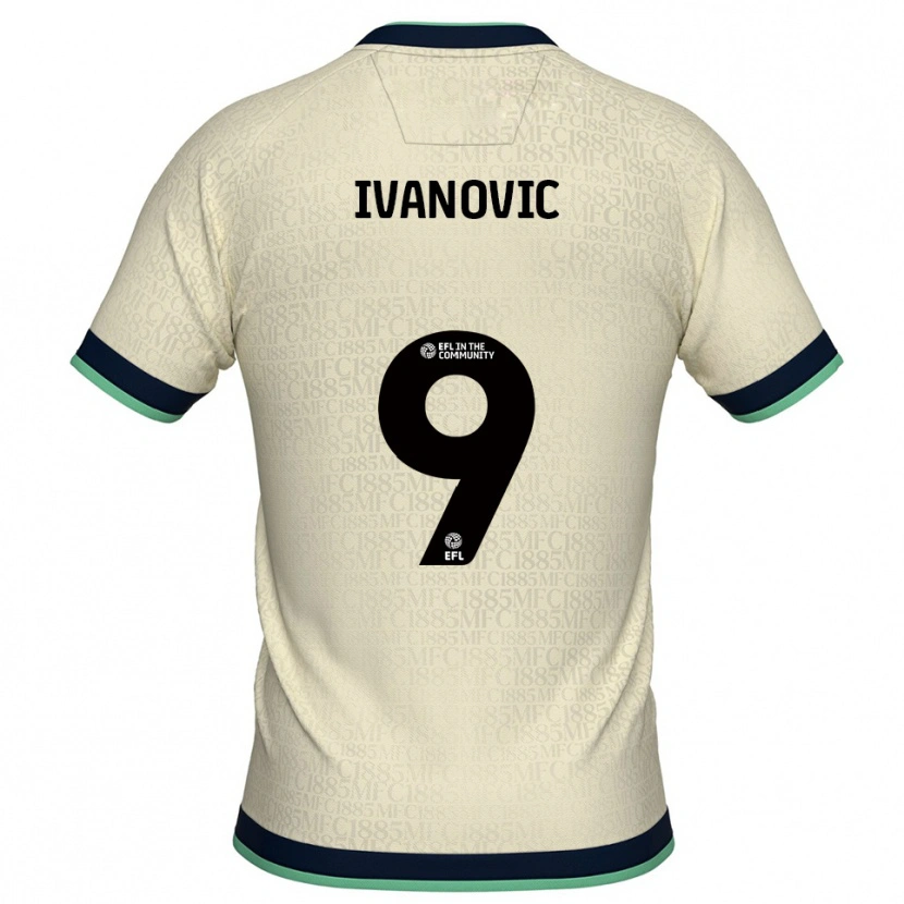 Danxen Dames Mihailo Ivanovic #9 Champagne Marine Uitshirt Uittenue 2025/26 T-Shirt België