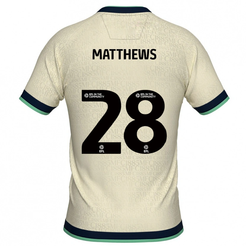 Danxen Dames Ajay Matthews #28 Champagne Marine Uitshirt Uittenue 2025/26 T-Shirt België