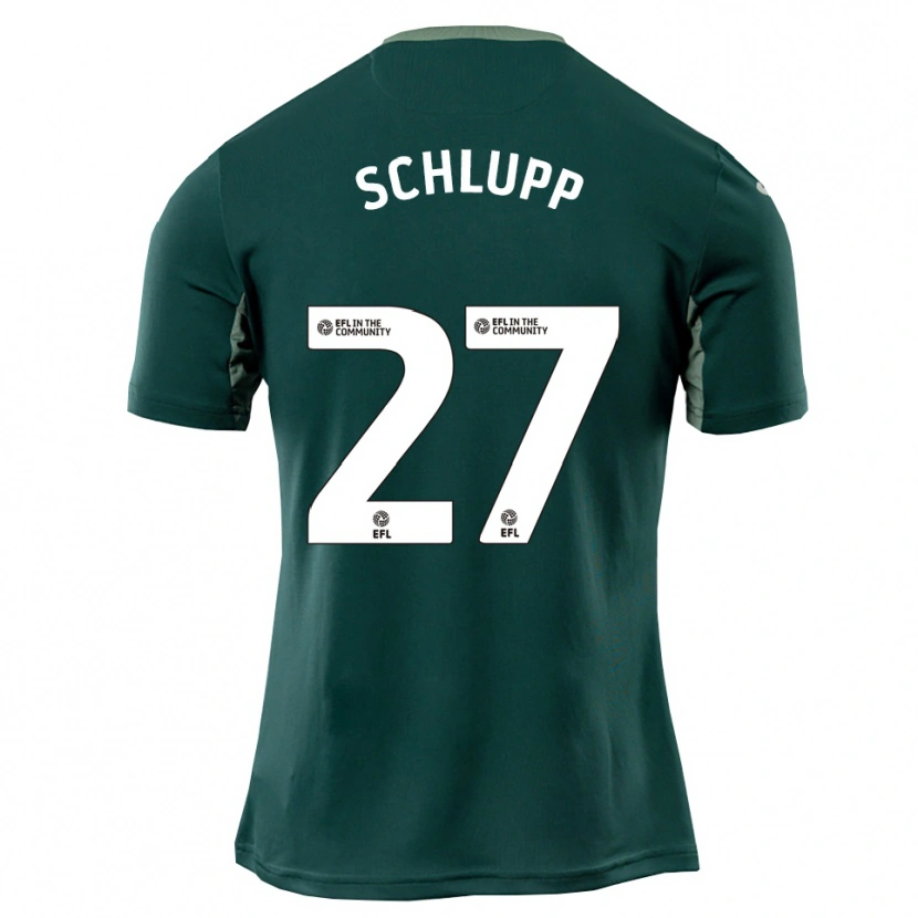 Danxen Dames Jeffrey Schlupp #27 Groen Wit Paars Uitshirt Uittenue 2025/26 T-Shirt België
