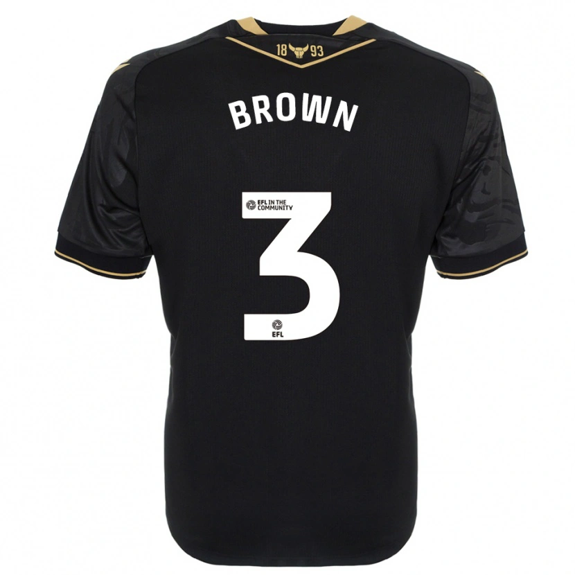 Danxen Dames Ciaron Brown #3 Zwart Goud Uitshirt Uittenue 2025/26 T-Shirt België