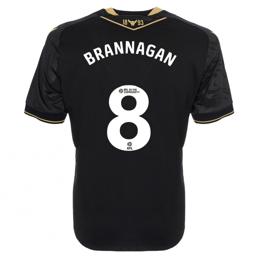 Danxen Dames Cameron Brannagan #8 Zwart Goud Uitshirt Uittenue 2025/26 T-Shirt België