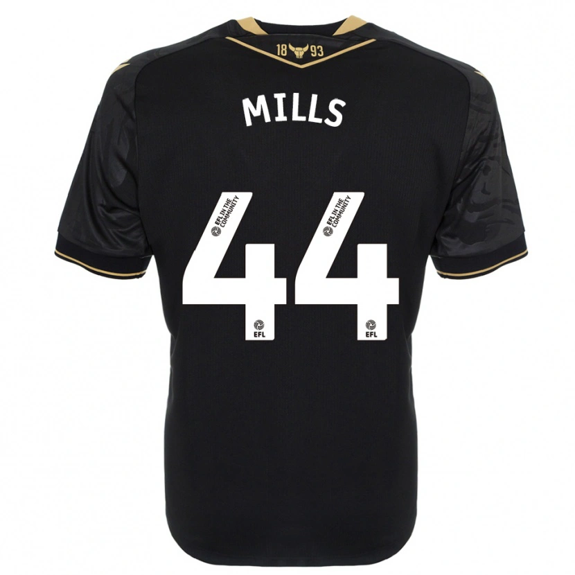 Danxen Dames Stanley Mills #44 Zwart Goud Uitshirt Uittenue 2025/26 T-Shirt België