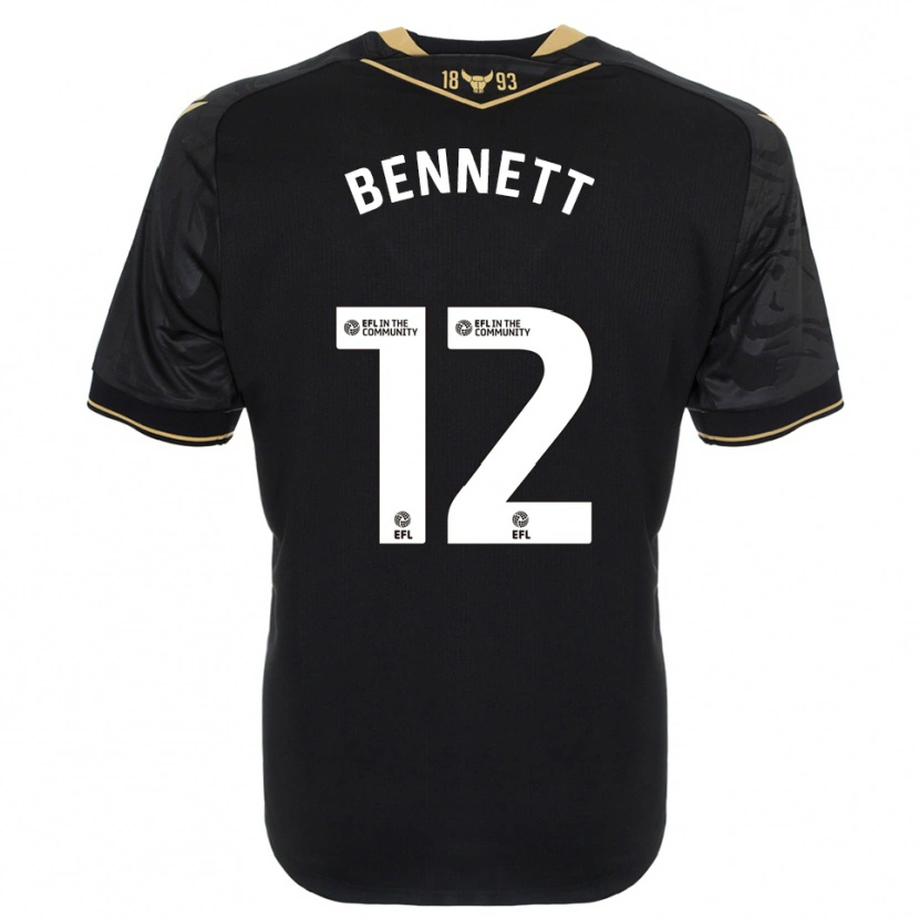 Danxen Dames Joe Bennett #12 Zwart Goud Uitshirt Uittenue 2025/26 T-Shirt België