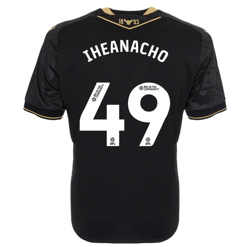 Danxen Dames Josh Iheanacho #49 Zwart Goud Uitshirt Uittenue 2025/26 T-Shirt België