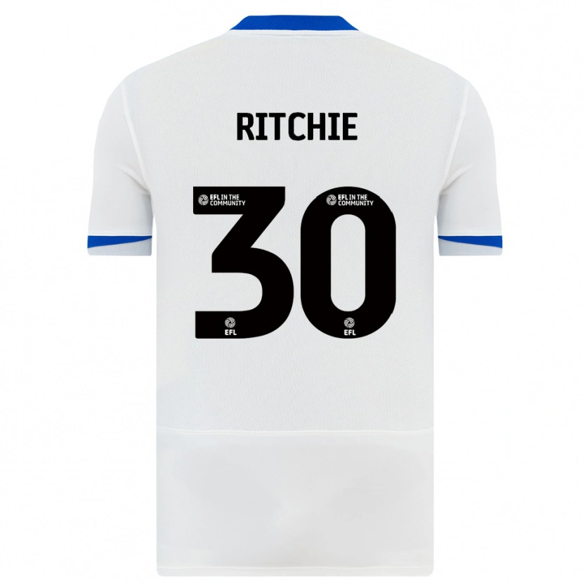 Danxen Dames Matt Ritchie #30 Wit Zwart Uitshirt Uittenue 2025/26 T-Shirt België