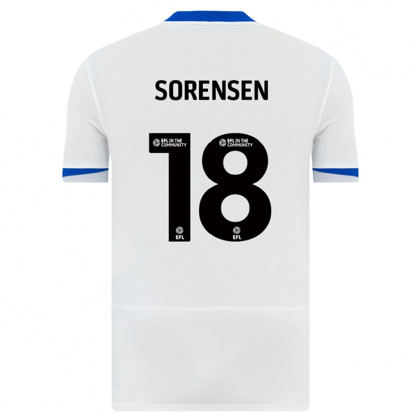Danxen Dames Elias Sørensen #18 Wit Zwart Uitshirt Uittenue 2025/26 T-Shirt België