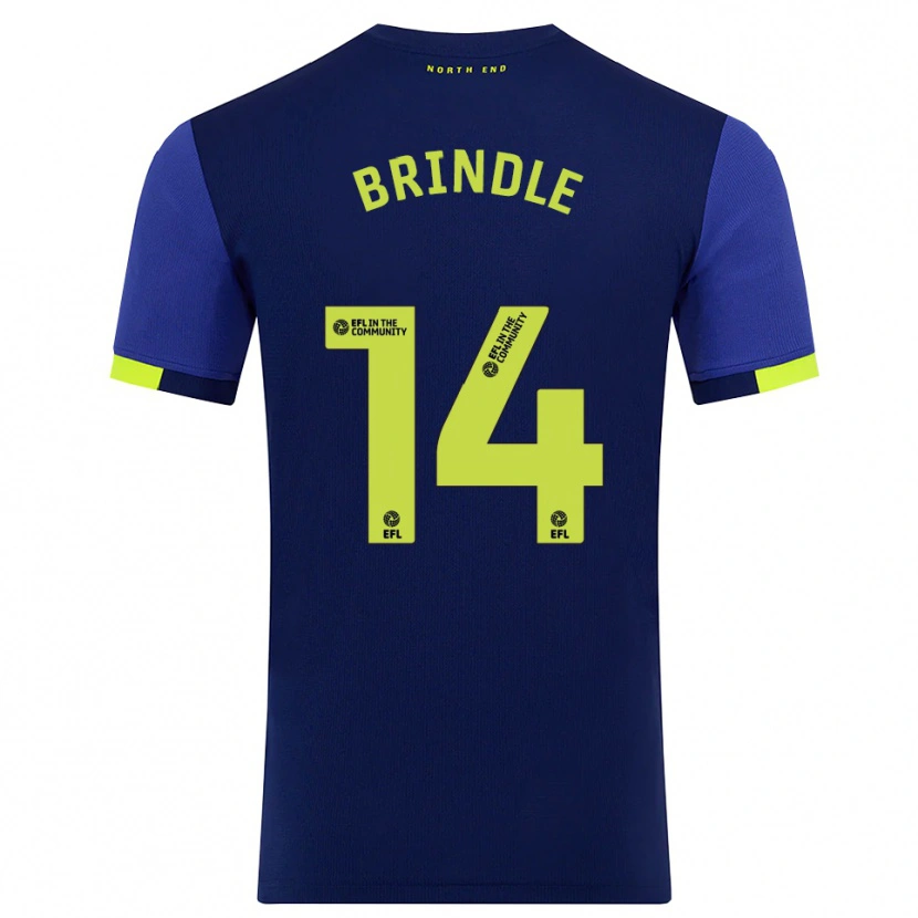 Danxen Dames Jonny Brindle #14 Marine Geel Uitshirt Uittenue 2025/26 T-Shirt België