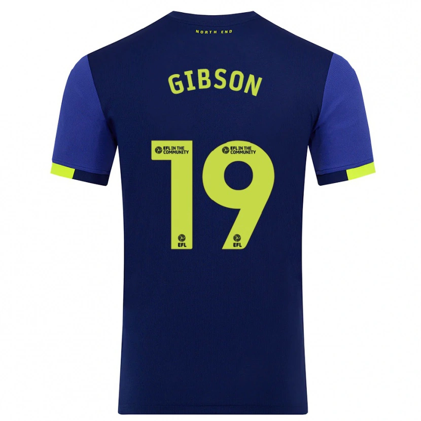Danxen Dames Lewis Gibson #19 Marine Geel Uitshirt Uittenue 2025/26 T-Shirt België