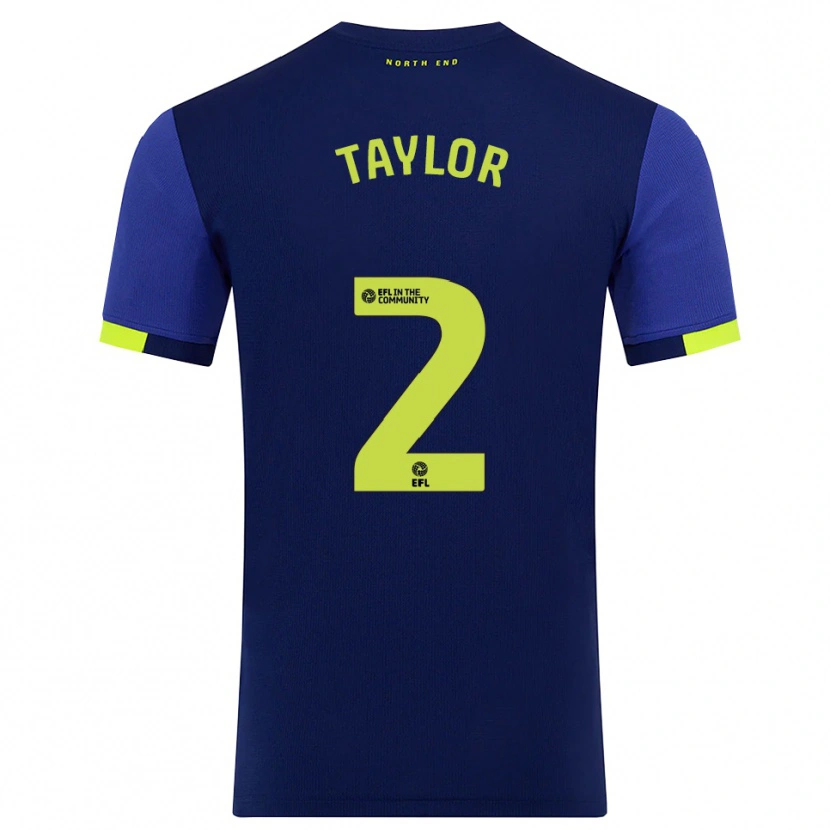 Danxen Dames Alex Taylor #2 Marine Geel Uitshirt Uittenue 2025/26 T-Shirt België
