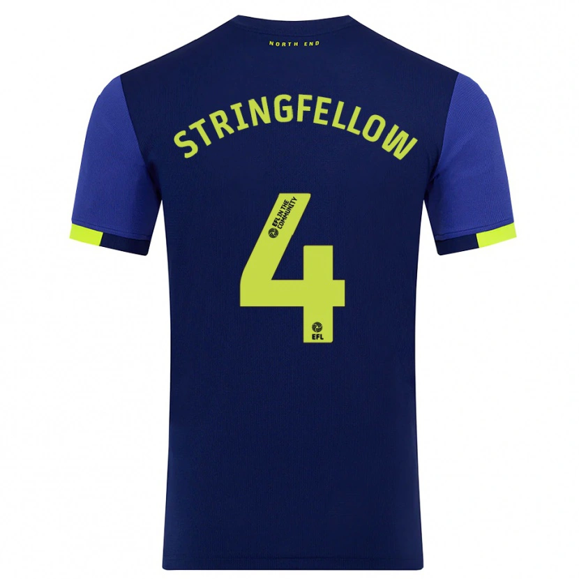 Danxen Dames Harry Stringfellow #4 Marine Geel Uitshirt Uittenue 2025/26 T-Shirt België