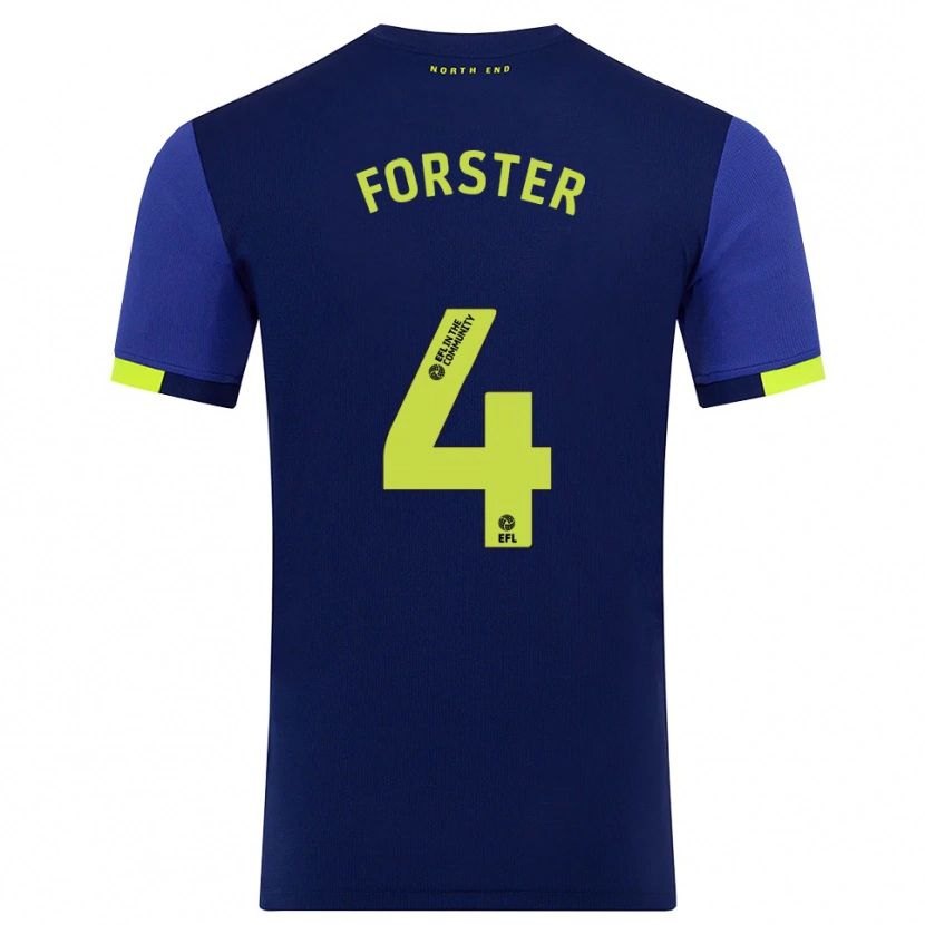 Danxen Dames Hannah Forster #4 Marine Geel Uitshirt Uittenue 2025/26 T-Shirt België