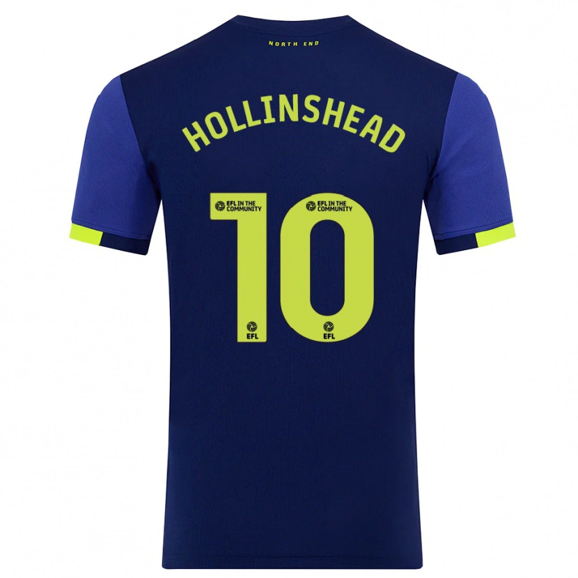 Danxen Dames Emily Hollinshead #10 Marine Geel Uitshirt Uittenue 2025/26 T-Shirt België