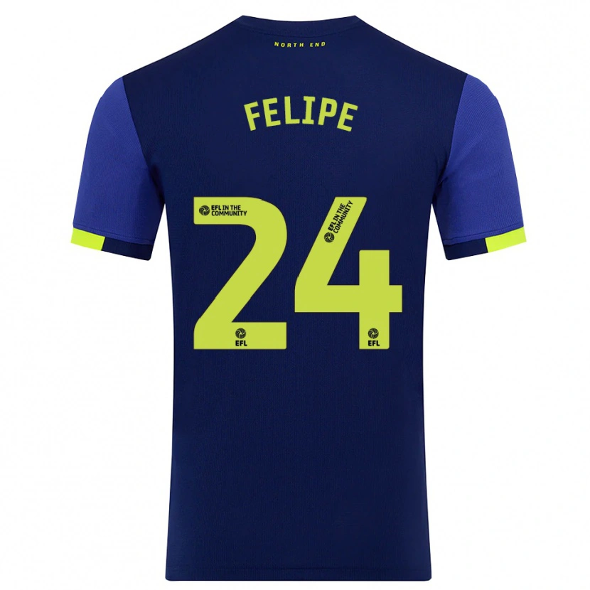 Danxen Dames Felipinho #24 Marine Geel Uitshirt Uittenue 2025/26 T-Shirt België