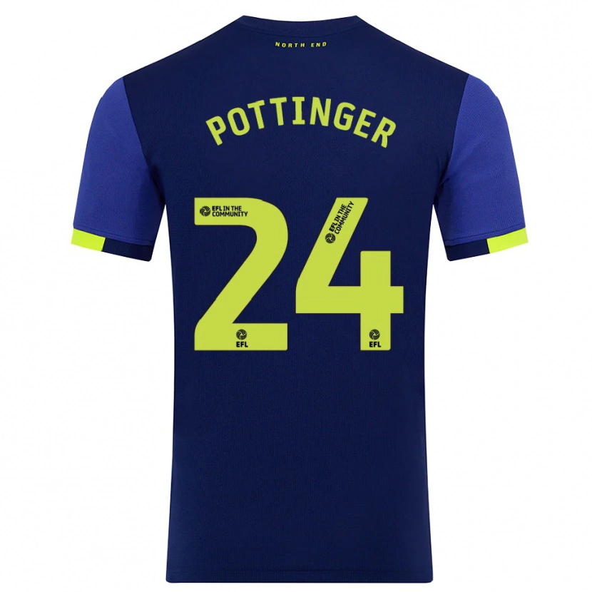 Danxen Dames Kaya Pottinger #24 Marine Geel Uitshirt Uittenue 2025/26 T-Shirt België