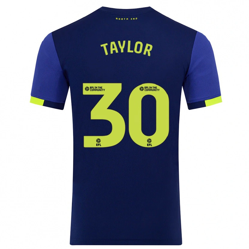 Danxen Dames Kian Taylor #30 Marine Geel Uitshirt Uittenue 2025/26 T-Shirt België