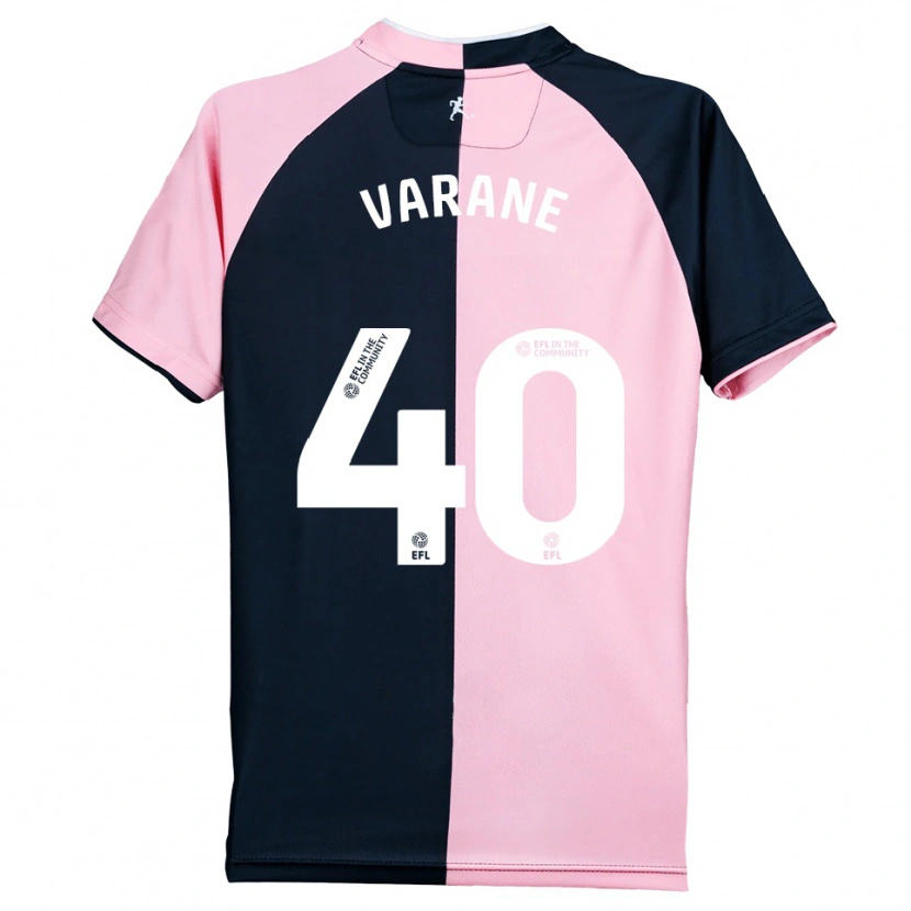 Danxen Dames Jonathan Varane #40 Roze Zwart Uitshirt Uittenue 2025/26 T-Shirt België