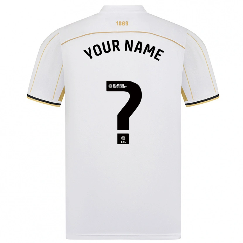 Danxen Dames Uw Naam #0 Wit Goud Uitshirt Uittenue 2025/26 T-Shirt België