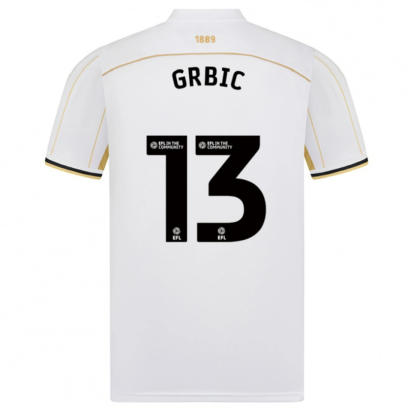 Danxen Dames Ivo Grbic #13 Wit Goud Uitshirt Uittenue 2025/26 T-Shirt België