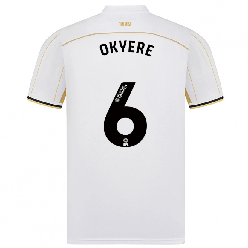Danxen Dames Seth Okyere #6 Wit Goud Uitshirt Uittenue 2025/26 T-Shirt België