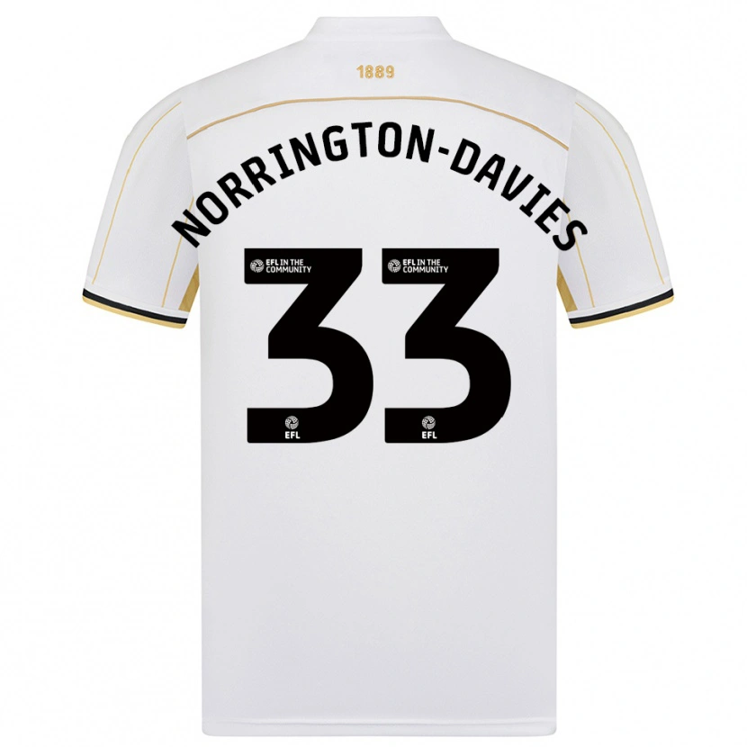 Danxen Dames Rhys Norrington-Davies #33 Wit Goud Uitshirt Uittenue 2025/26 T-Shirt België