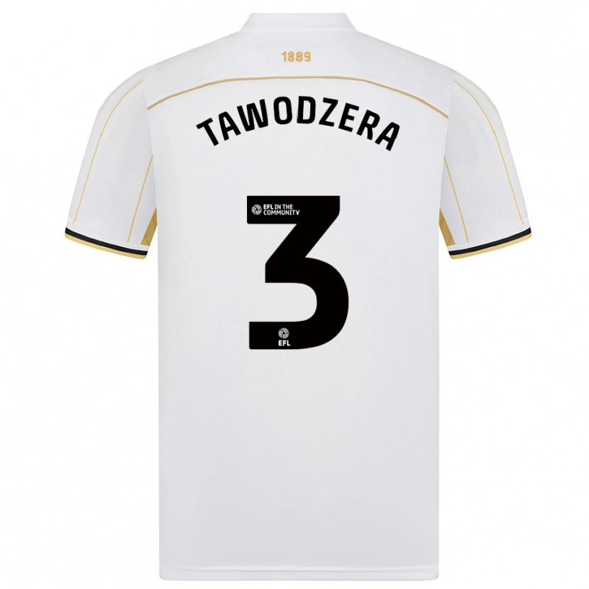 Danxen Dames Dylan Tawodzera #3 Wit Goud Uitshirt Uittenue 2025/26 T-Shirt België
