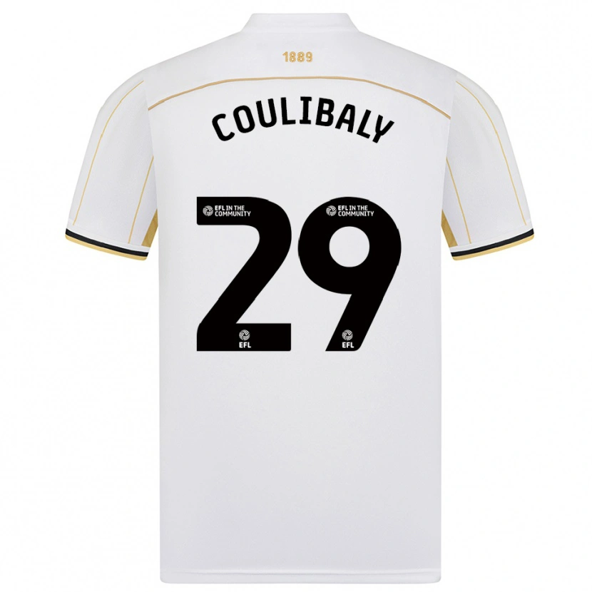 Danxen Dames Ismaila Coulibaly #29 Wit Goud Uitshirt Uittenue 2025/26 T-Shirt België