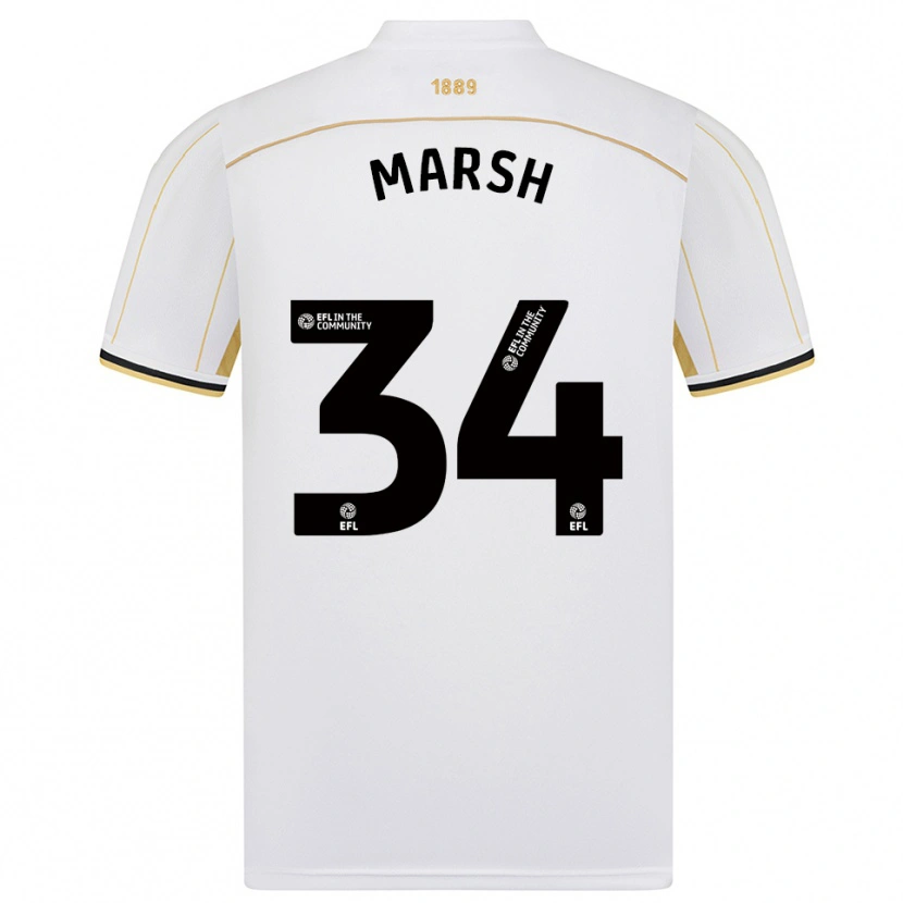Danxen Dames Louie Marsh #34 Wit Goud Uitshirt Uittenue 2025/26 T-Shirt België