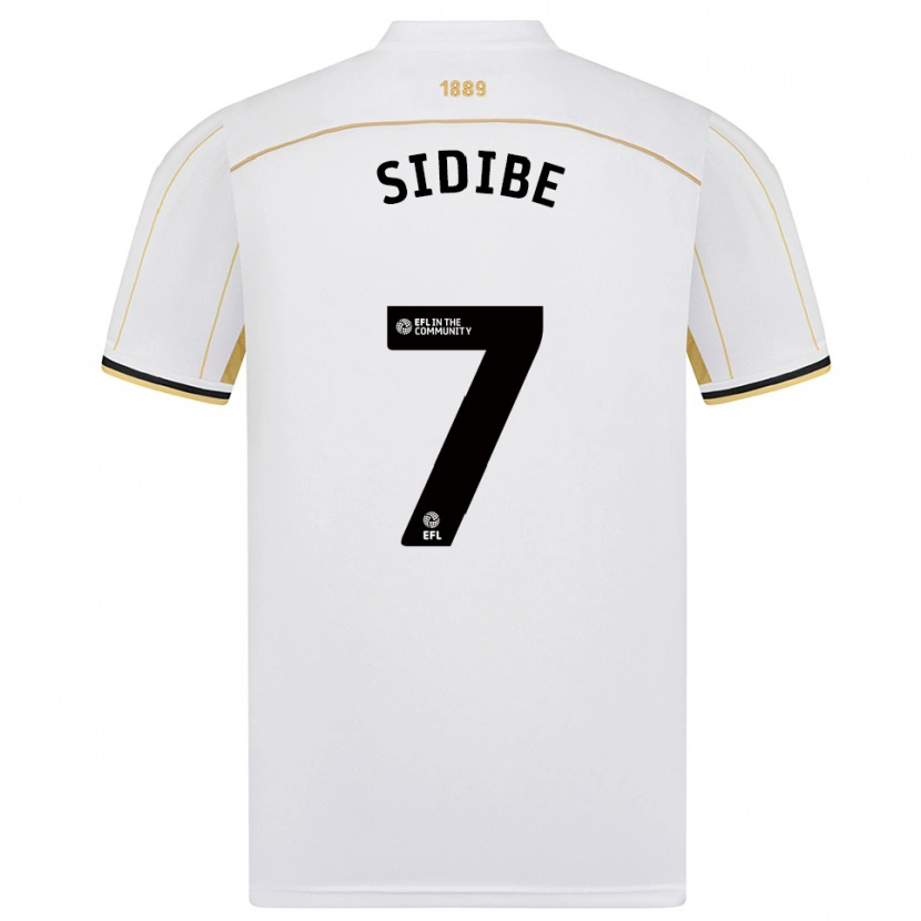 Danxen Dames Lamine Sidibe #7 Wit Goud Uitshirt Uittenue 2025/26 T-Shirt België