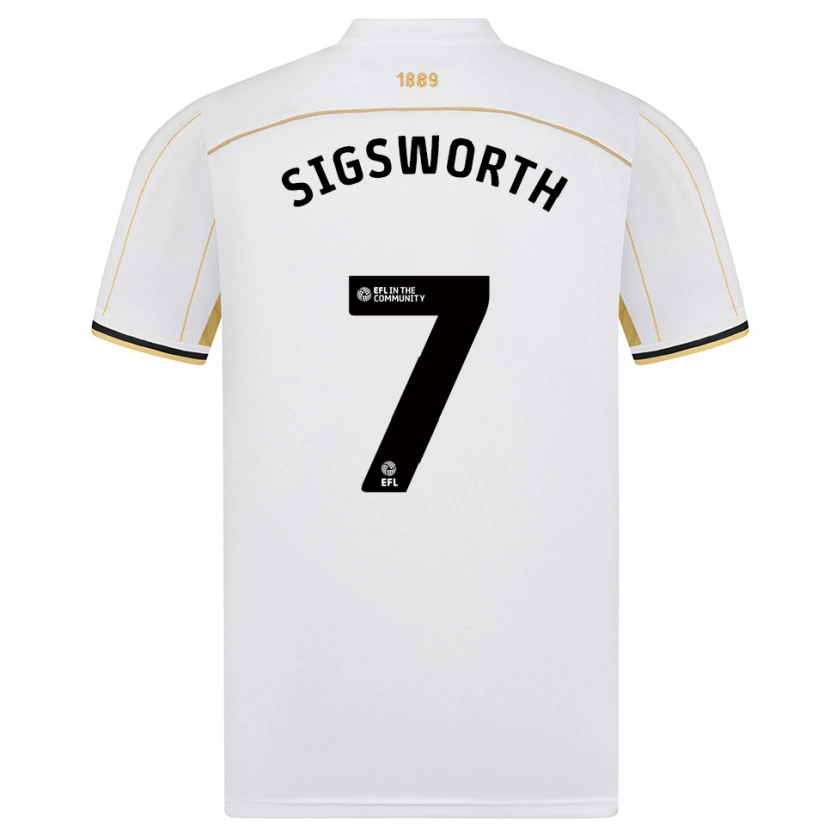 Danxen Dames Jess Sigsworth #7 Wit Goud Uitshirt Uittenue 2025/26 T-Shirt België