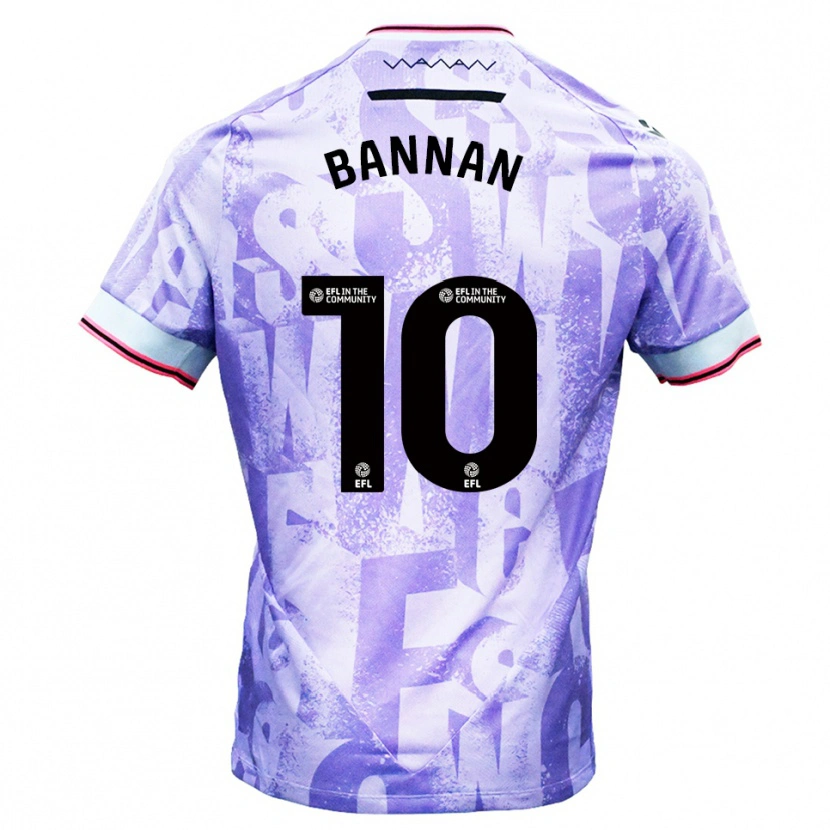 Danxen Dames Barry Bannan #10 Lila Wit Uitshirt Uittenue 2025/26 T-Shirt België
