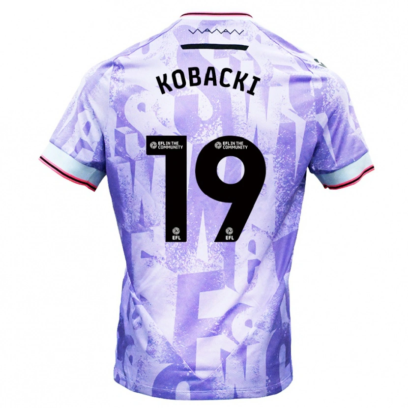 Danxen Dames Olaf Kobacki #19 Lila Wit Uitshirt Uittenue 2025/26 T-Shirt België