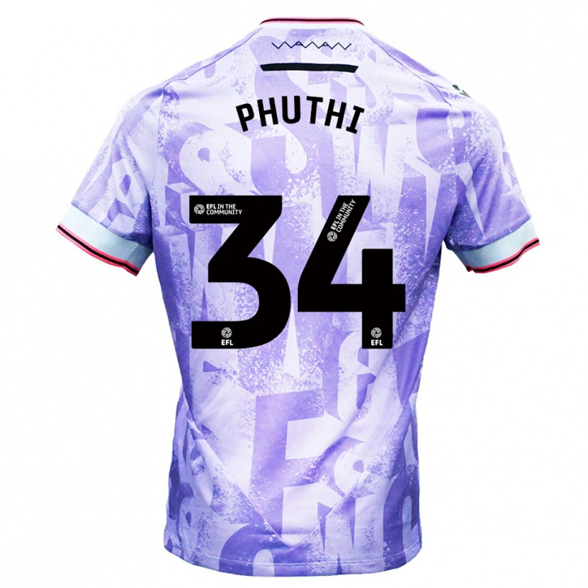 Danxen Dames Joey Phuthi #34 Lila Wit Uitshirt Uittenue 2025/26 T-Shirt België