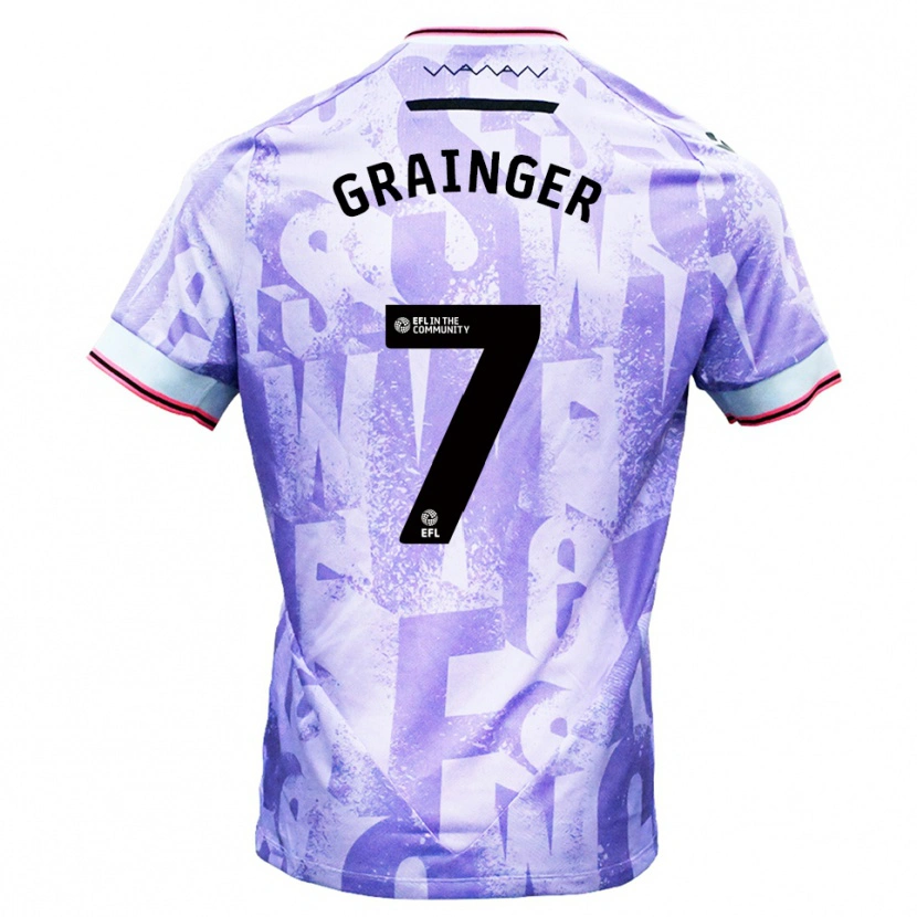 Danxen Dames William Grainger #7 Lila Wit Uitshirt Uittenue 2025/26 T-Shirt België