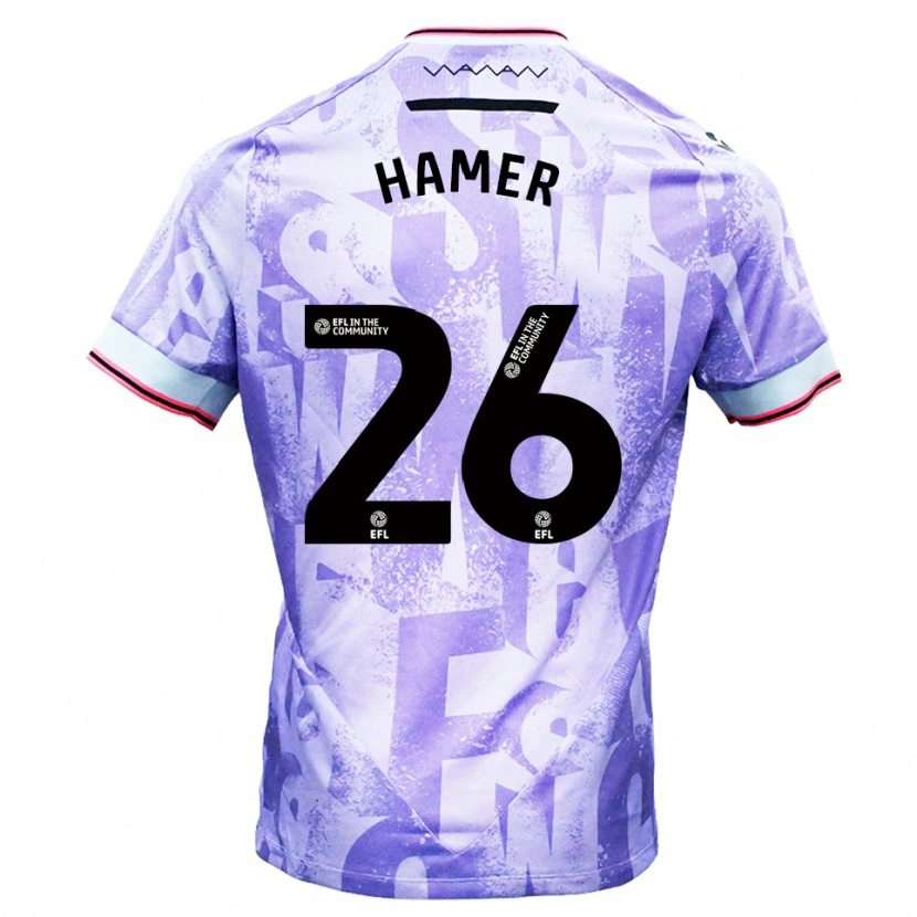 Danxen Dames Ben Hamer #26 Lila Wit Uitshirt Uittenue 2025/26 T-Shirt België