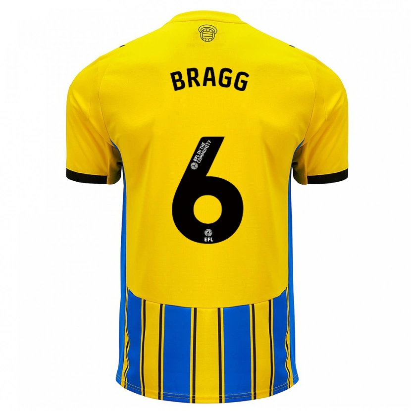 Danxen Dames Cameron Bragg #6 Blauw Geel Uitshirt Uittenue 2025/26 T-Shirt België