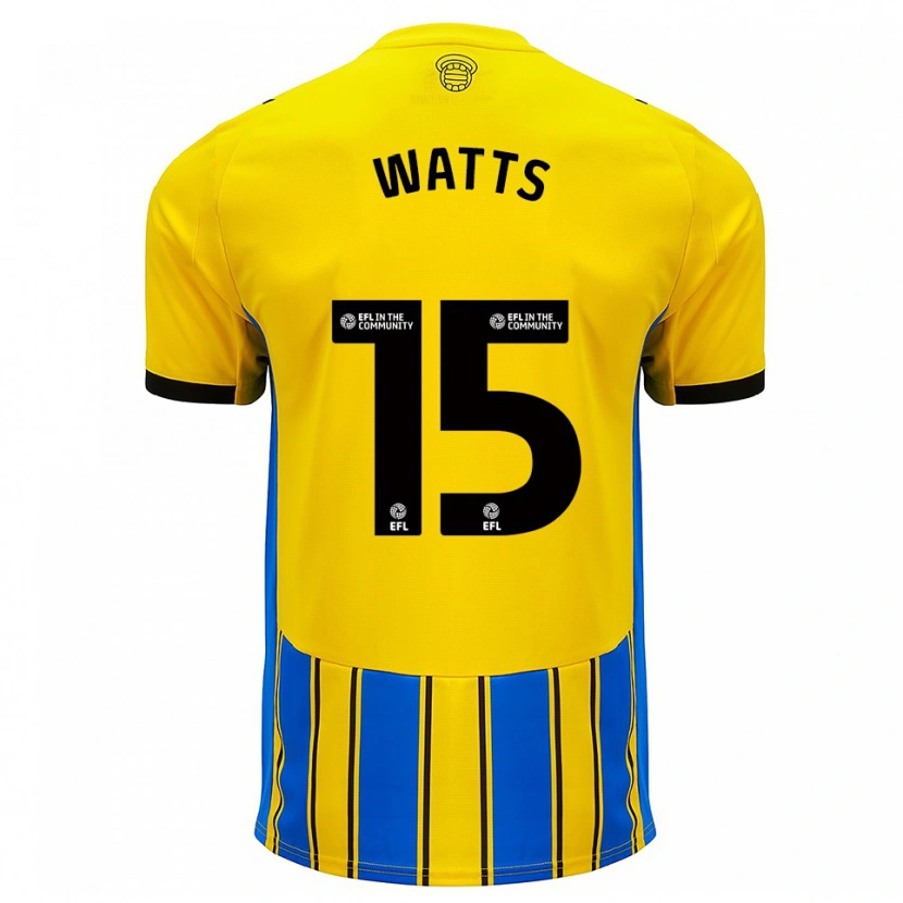 Danxen Dames Harry Watts #15 Blauw Geel Uitshirt Uittenue 2025/26 T-Shirt België
