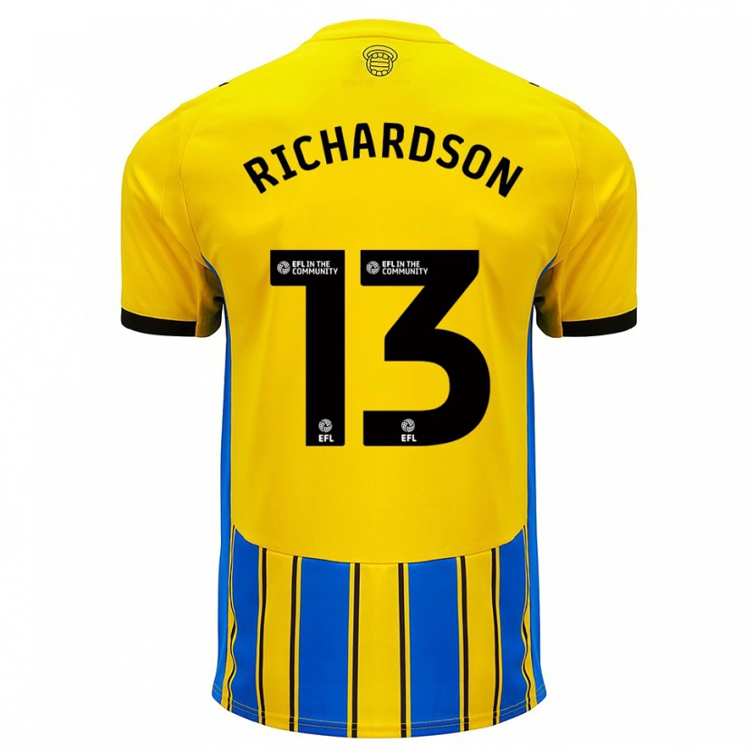Danxen Dames Cale Richardson #13 Blauw Geel Uitshirt Uittenue 2025/26 T-Shirt België