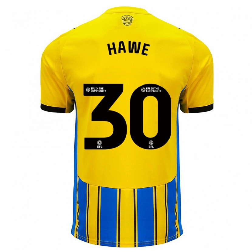 Danxen Dames Luke Hawe #30 Blauw Geel Uitshirt Uittenue 2025/26 T-Shirt België