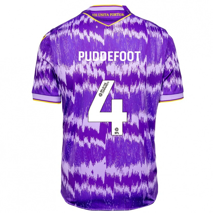 Danxen Dames Danielle Puddefoot #4 Paars Geel Uitshirt Uittenue 2025/26 T-Shirt België