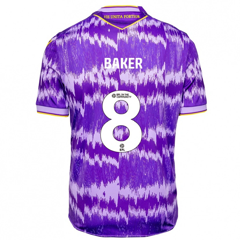 Danxen Dames Lewis Baker #8 Paars Geel Uitshirt Uittenue 2025/26 T-Shirt België