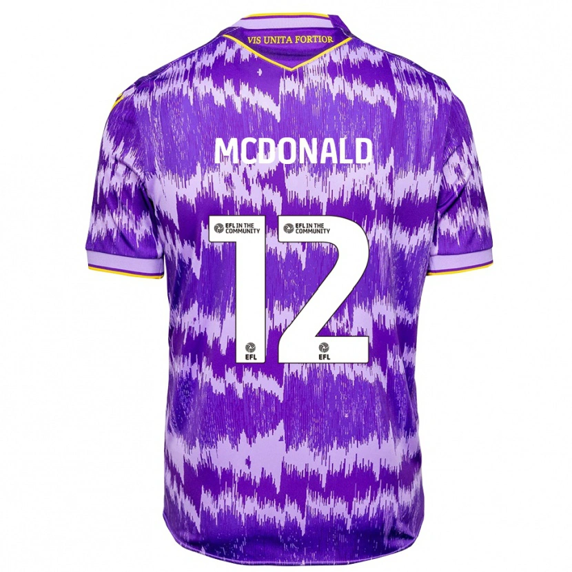 Danxen Dames Kayleigh Mcdonald #12 Paars Geel Uitshirt Uittenue 2025/26 T-Shirt België