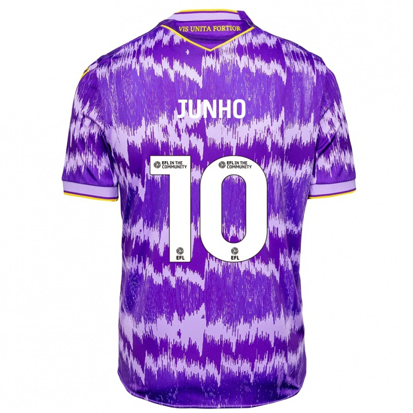 Danxen Dames Jun-Ho Bae #10 Paars Geel Uitshirt Uittenue 2025/26 T-Shirt België
