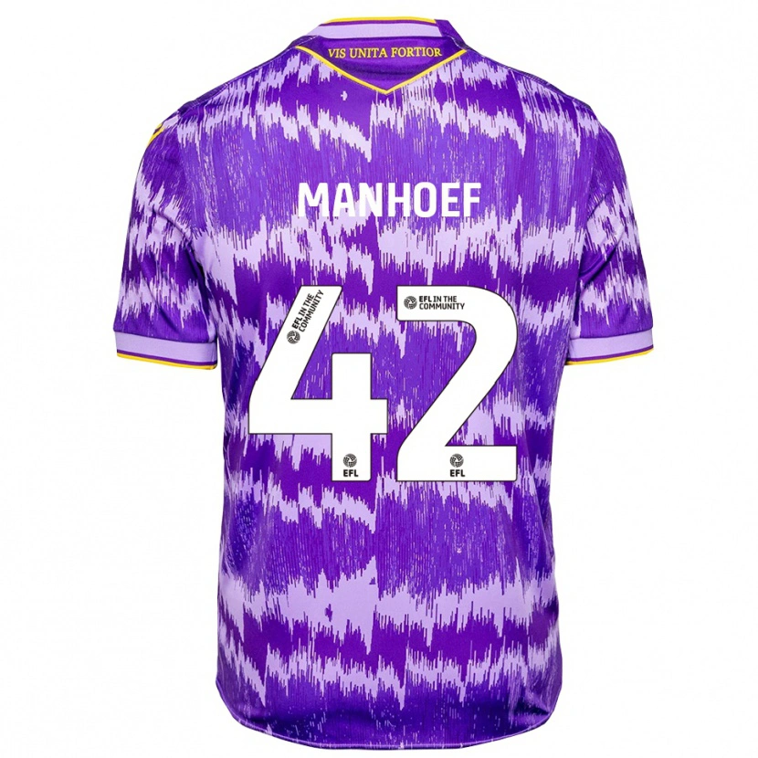 Danxen Dames Million Manhoef #42 Paars Geel Uitshirt Uittenue 2025/26 T-Shirt België