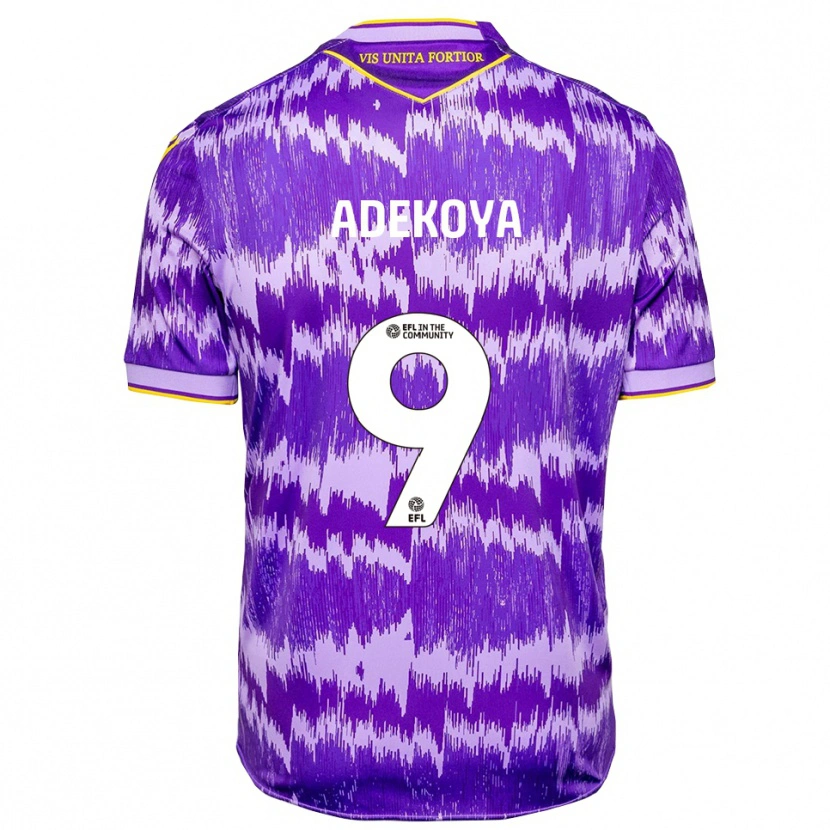 Danxen Dames Dean Adekoya #9 Paars Geel Uitshirt Uittenue 2025/26 T-Shirt België