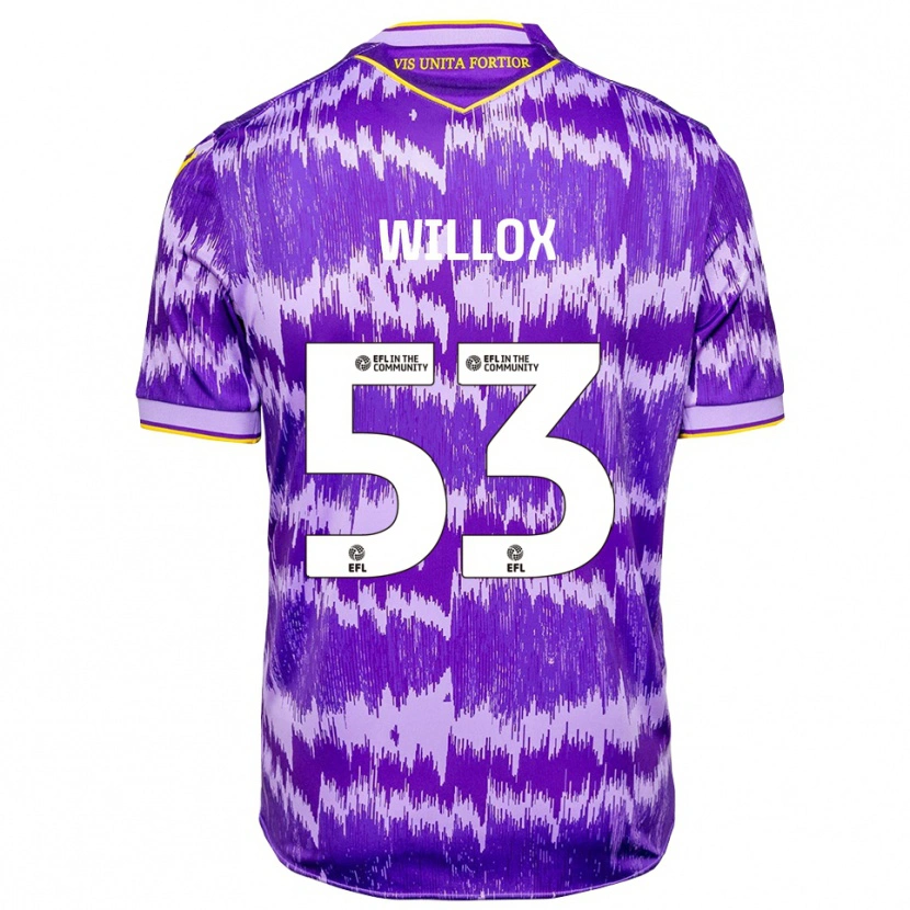 Danxen Dames Kieron Willox #53 Paars Geel Uitshirt Uittenue 2025/26 T-Shirt België