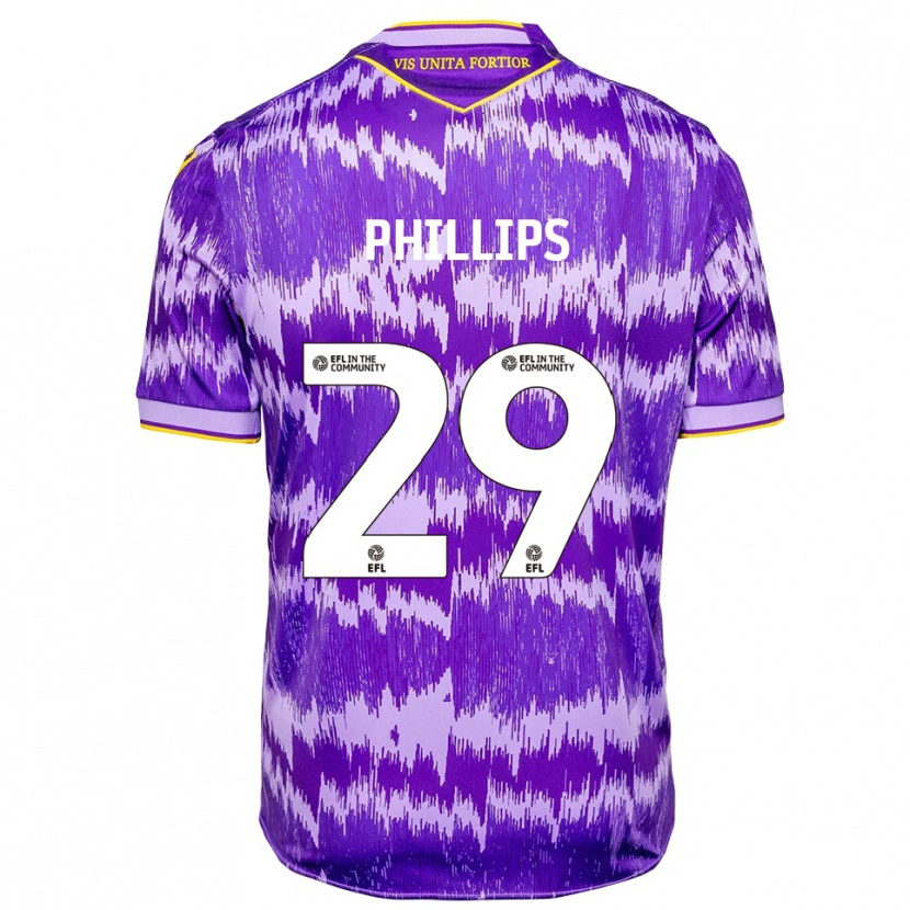 Danxen Dames D'margio Wright-Phillips #29 Paars Geel Uitshirt Uittenue 2025/26 T-Shirt België