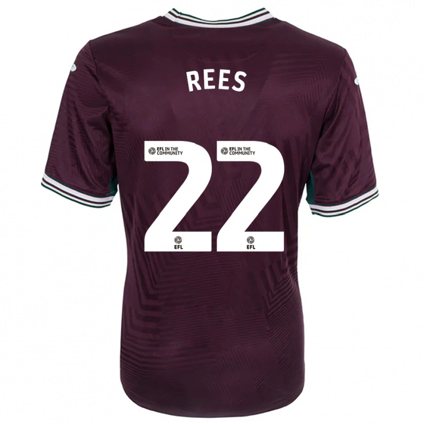 Danxen Dames Nia Rees #22 Roest Rood Wit Uitshirt Uittenue 2025/26 T-Shirt België