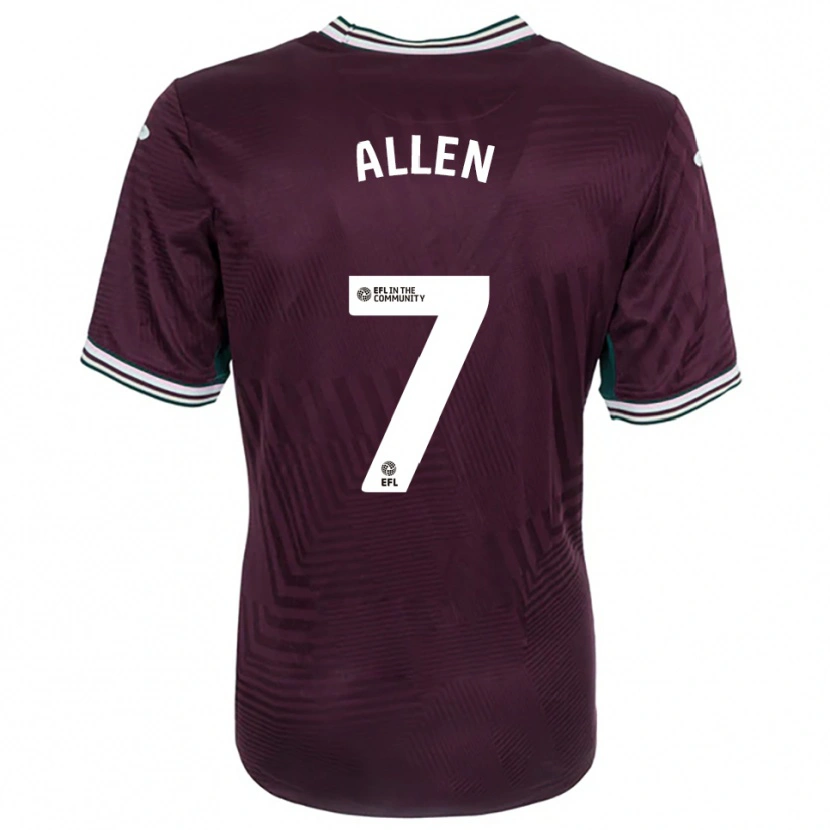 Danxen Dames Joe Allen #7 Roest Rood Wit Uitshirt Uittenue 2025/26 T-Shirt België